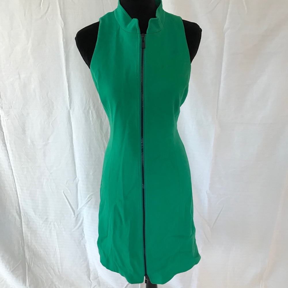 Worth green zip up dress